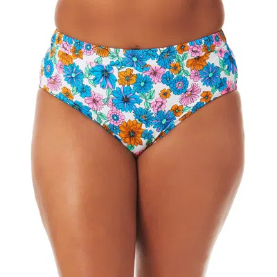 California Waves Plus Womens Floral High-waist Swim Bottom Separates In Multi