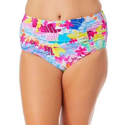 California Waves Plus Womens Summer Floral Print Swim Bottom Separates In Multi