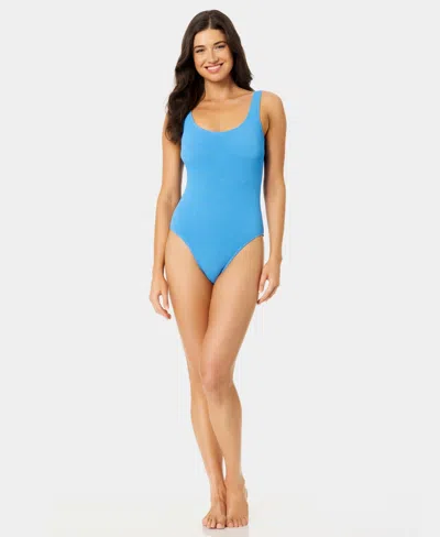 California Waves Women's Wild Cat Print One-piece Swimsuit In Blue