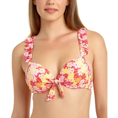 California Waves Womens Bralette Push-up Swim Top Separates In Multi