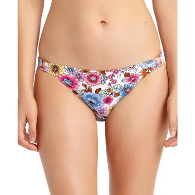 California Waves Womens Floral Print Ring Detail Swim Bottom Separates In Multi