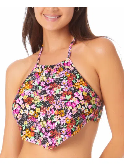 California Waves Womens Floral Removable Padding Bikini Swim Top In Multi