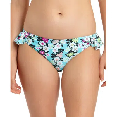 California Waves Womens Floral Ruffled Swim Bottom Separates In Multi