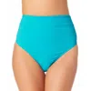California Waves Trendy Plus Size Banded High-waist Bikini Bottoms, Created For Macy's In Blue