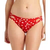 California Waves Womens Hipster Floral Swim Top Separates In Red