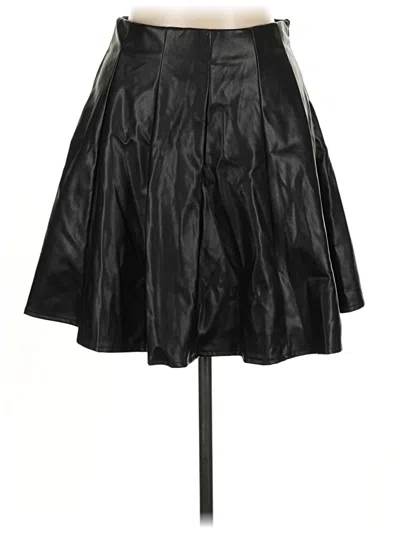 Calista Faux Leather Skirt In Black