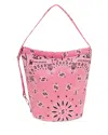 Call It By Your Name Bandana Bucket Bag In Pink