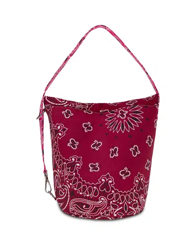 Call It By Your Name Bandana Bucket Bag In Purple