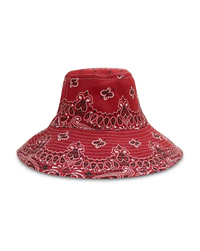 Call It By Your Name Capeline Cotton Bucket Hat In Vintage Red
