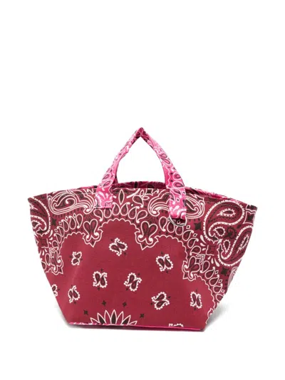 Call It By Your Name Cotton Mini Basket Bag In Pink