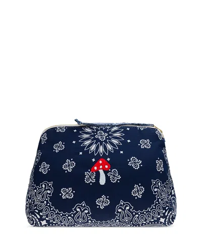 Call It By Your Name Large Bandana Vanity Bag In Blue