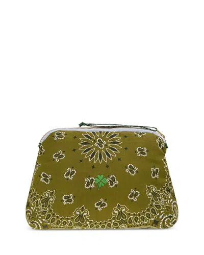 Call It By Your Name Large Bandana Vanity Bag In Green