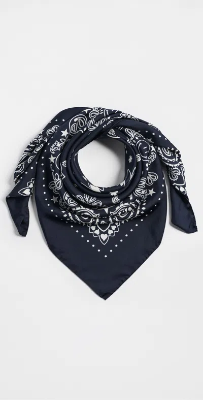 Call It By Your Name Large Silk Bandana Navy