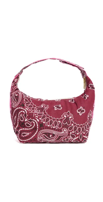 Call It By Your Name Mini Berlingot Bag Bordeaux/fuchsia In Red