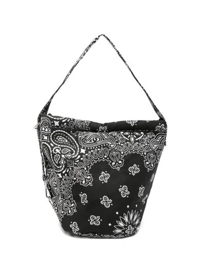 Call It By Your Name Paisley-print Shoulder Bag In Black