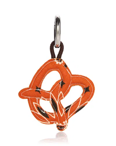Call It By Your Name Pretzel Bag Charm In Burnt Orange