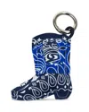 Call It By Your Name Santiag Western Boot Bag Charm In Blue