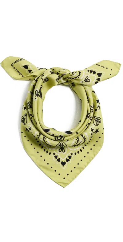 Call It By Your Name Silk Bandana Small Yellow