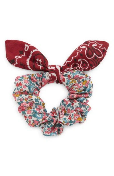 Call It By Your Name X Liberty London Bow Scrunchie In Bordeaux