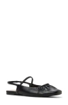 Call It Spring Alyssah Ruched Slingback Flat In Black