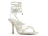 Call It Spring Bouquet Ankle Wrap Sandal In White