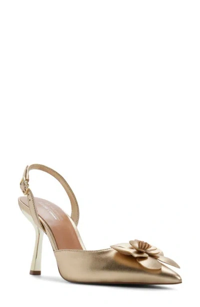 Call It Spring By Aldo Aeryss Slingback Pointed Toe Pump In Gold
