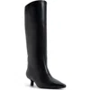 Call It Spring By Aldo Aliccia Pointed Toe Knee High Kitten Heel Boot In Black