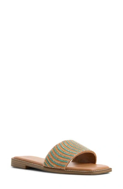 Call It Spring By Aldo Indiya Embellished Slide Sandal In Brown