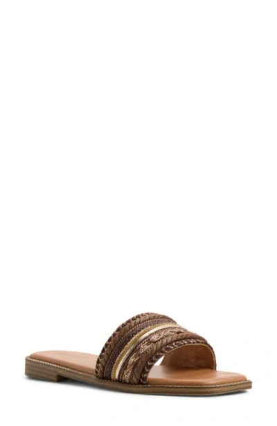 Call It Spring By Aldo Indiya Embellished Slide Sandal In Brown