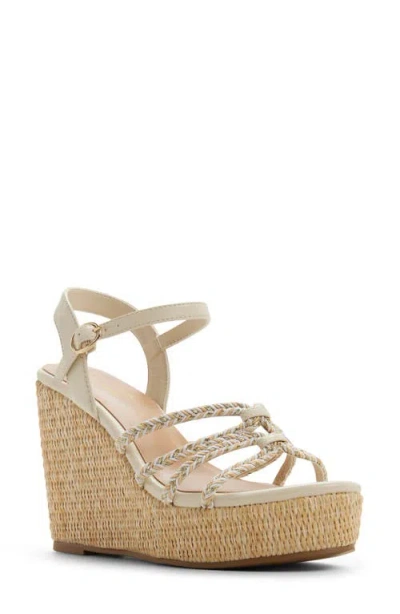 Call It Spring By Aldo Kaylya Ankle Strap Platform Wedge Sandal In Neutral