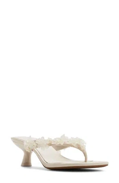 Call It Spring By Aldo Meadow Floral Kitten Heel Flip Flop In White
