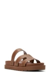 Call It Spring Casablancaa Platform Slide Sandal In Cognac