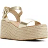 Call It Spring Memphis Espadrille Platform Sandal In Gold
