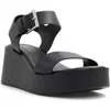 Call It Spring Merisa Platform Wedge Sandal In Open Black