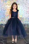 Calla Collection Sleeveless Floral Tea Length Flower Girl Dress In Multi