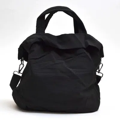 Calla Nylon Shoulder Tote In Black