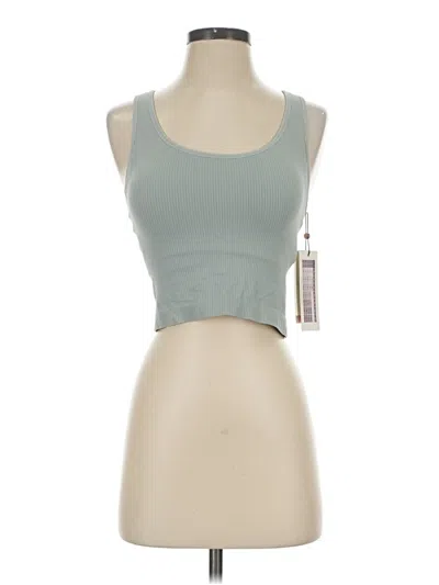 Calla Tank Top Green Strapless Neckline Tops In Gray
