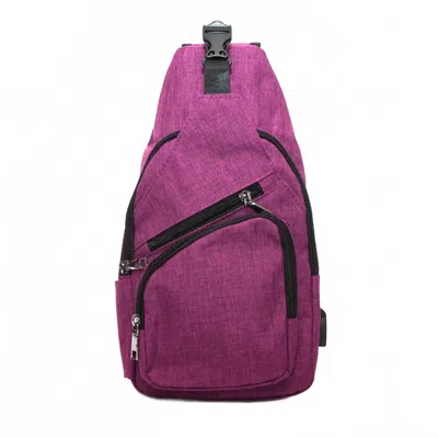 Calla Unisex Nupouch Anti-theft Large Daypack In Plum In Purple