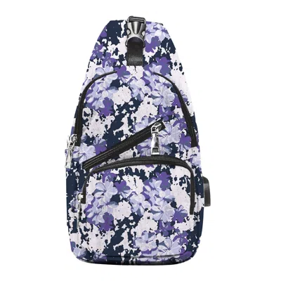 Calla Unisex Nupouch Anti-theft Large Daypack In Purple Floral In Multi