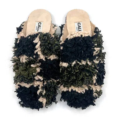 Calla Women's Black / Grey Niki Babouches - Sal In Multi
