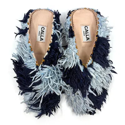 Calla Women's Blue Aili Babouches - Nimes