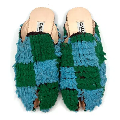 Calla Women's Blue / Green Tabi Niki Babouche - Leone In Blue/green