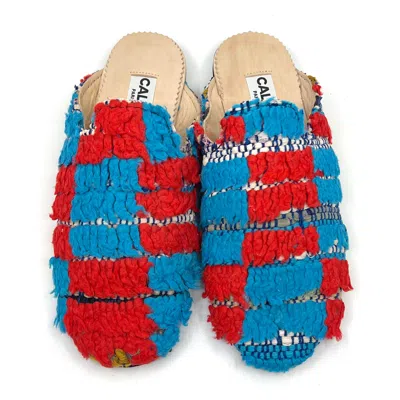 Calla Women's Red / Blue Niki Babouche - Roger In Multi