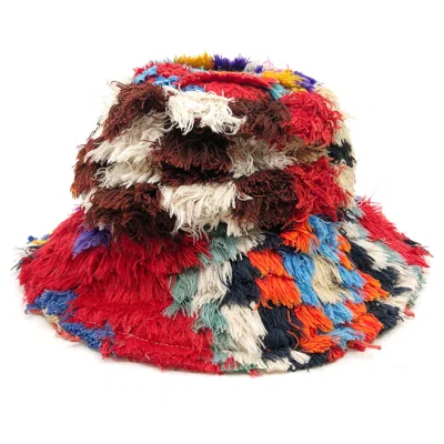 Calla Women's Red Bucket Hat - Check