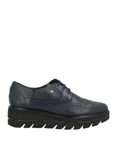 Callaghan Adaptaction Woman Lace-up Shoes Navy Size 10 Leather In Blue