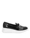 Callaghan Adaptaction Woman Loafers Black Size 11 Leather