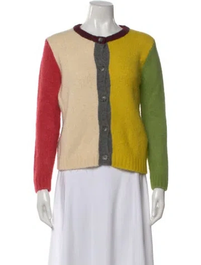 Pre-owned Callaghan Colorblock Pattern Crew Neck Sweater In Neutral