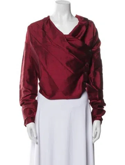 Pre-owned Callaghan Vintage 1987 Crop Top In Red