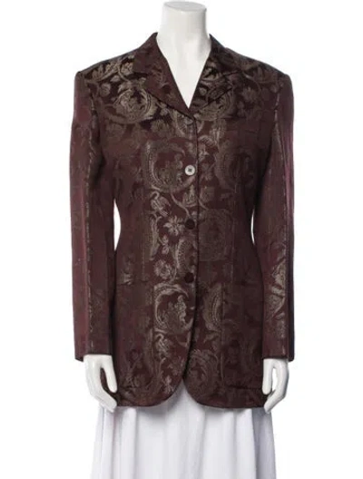 Pre-owned Callaghan Vintage 1988 Evening Jacket In Burgundy