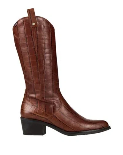 Callaghan Woman Boot Tan Size 8 Leather In Brown